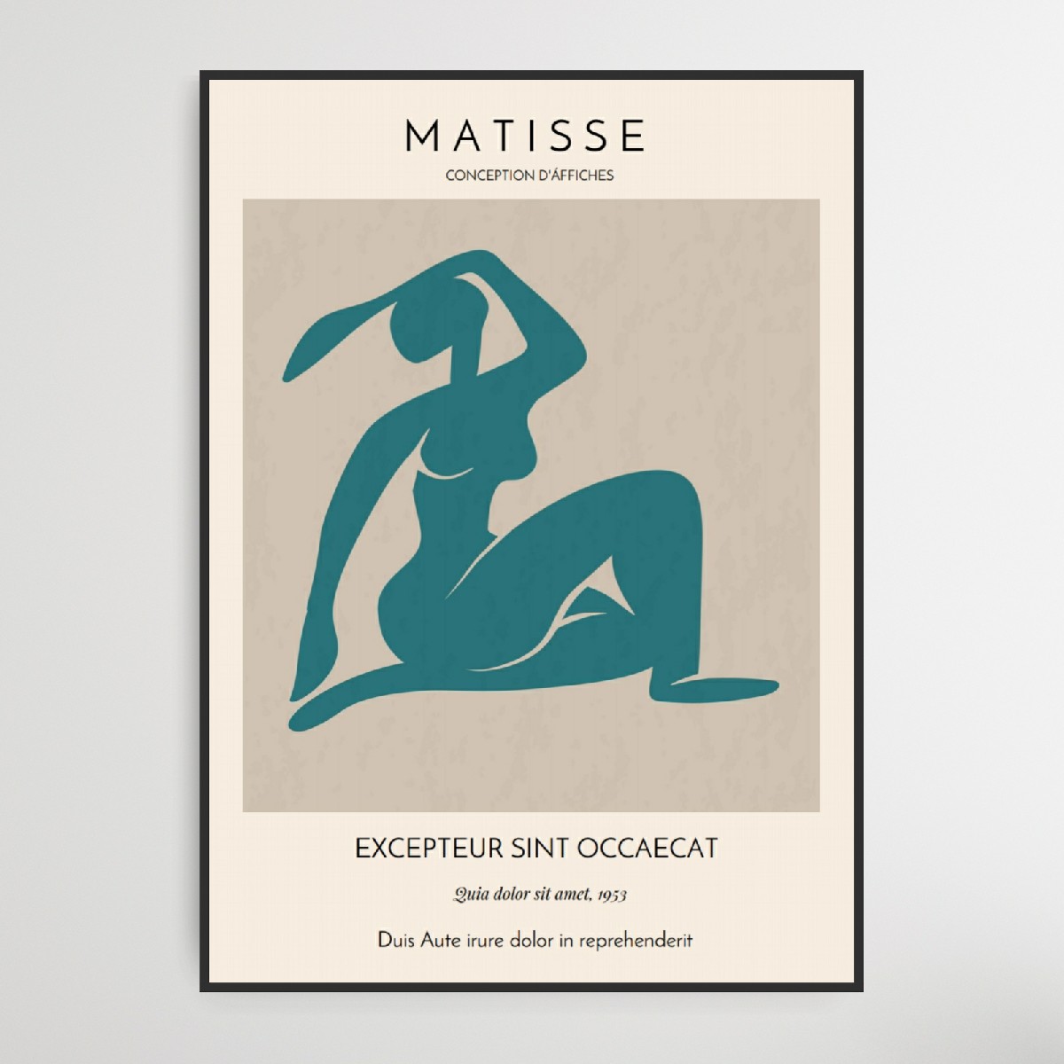 Matisse, Woman in green, 50 x 70 cm.