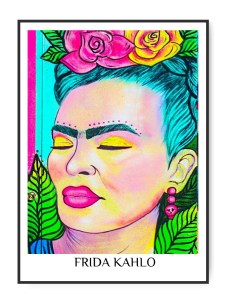 Frida Kahlo, Street art, 50x70 cm plakat