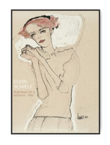 Egon Schiele, Portrait of a woman, 50 x 70 cm plakat