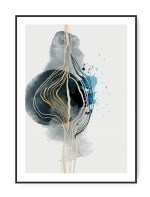 Blue Abstract No.2, 50 x 70 cm plakat