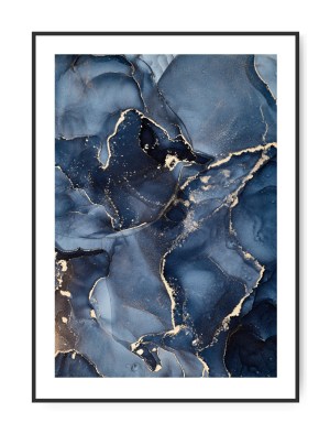 Art Abstract Blue No. 3, 50x70 cm plakat