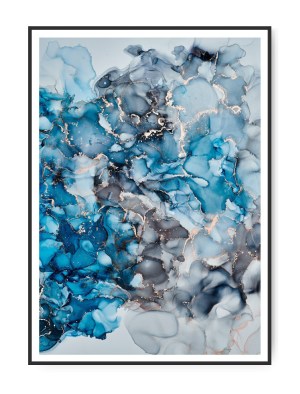 Art Abstract Blue No. 6, 50x70 cm plakat