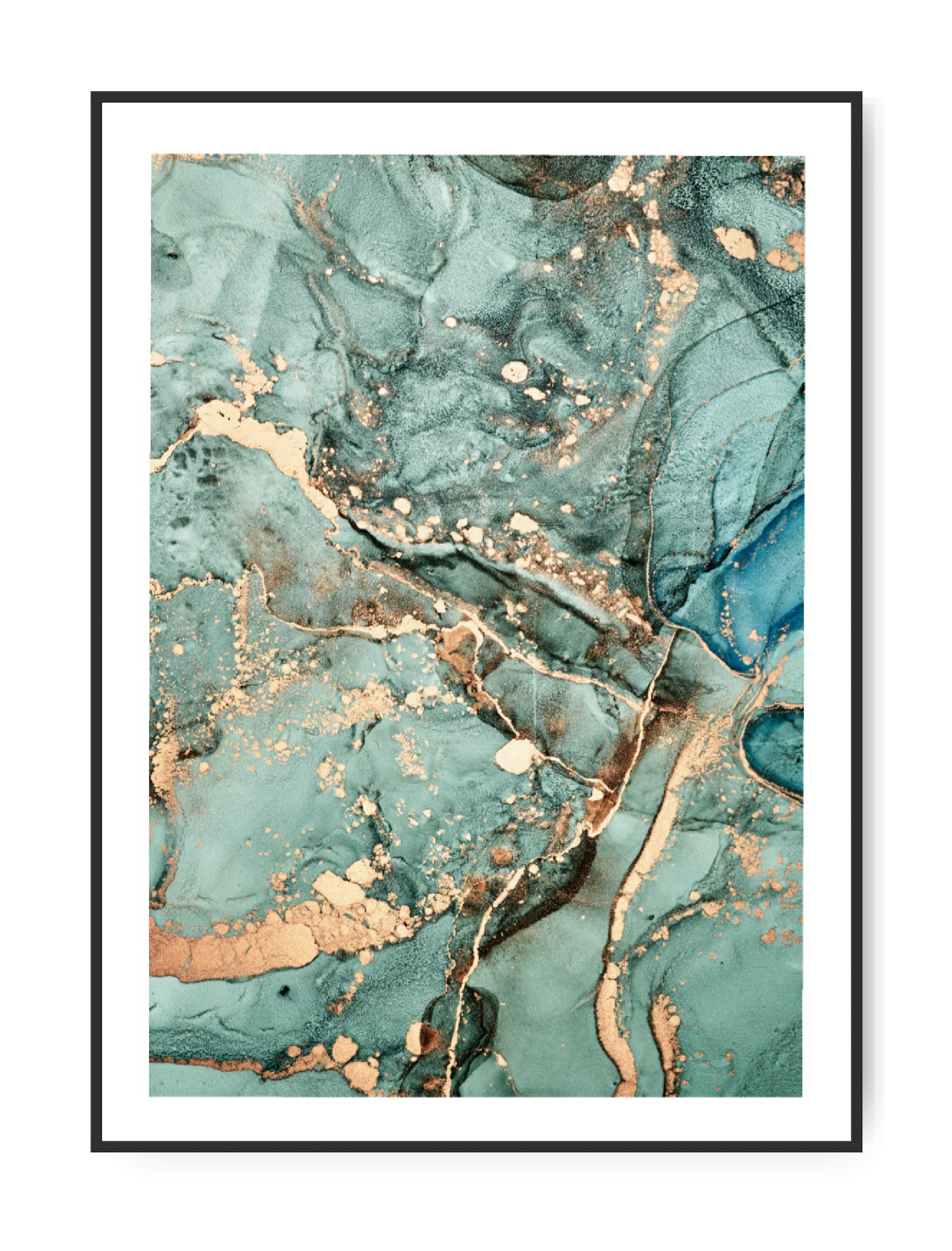 Art Abstract Green, 50x70 cm plakat