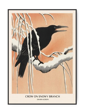 Ohara Koson - Crow, 50 x 70 cm plakat