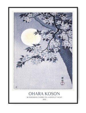 Ohara Koson, Blossoming Cherry, 50 x 70 cm plakat