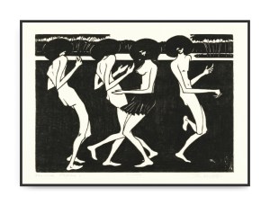 Johannes Frederik Engelbert, Dansende Papoea, 50 x 70 cm plakat