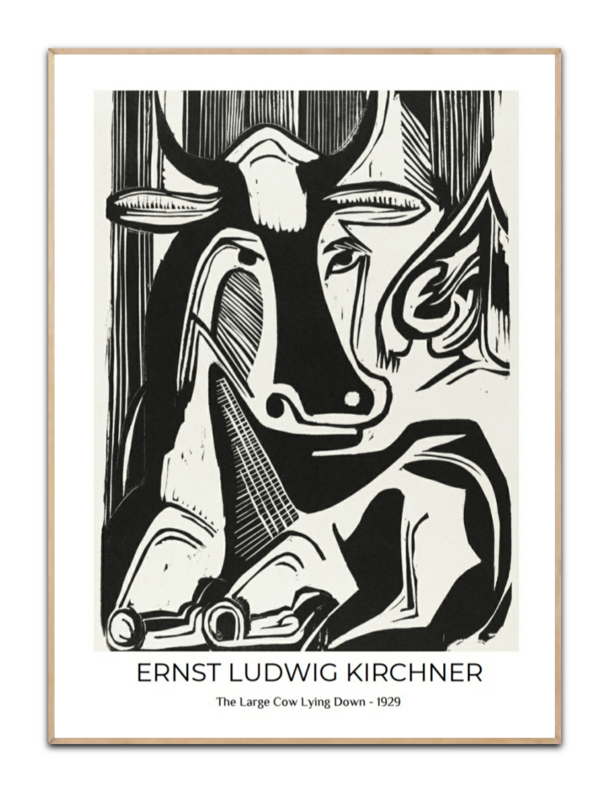 Ernst Ludwig Kirchner - The large Cow lying down, 70 x 100 cm