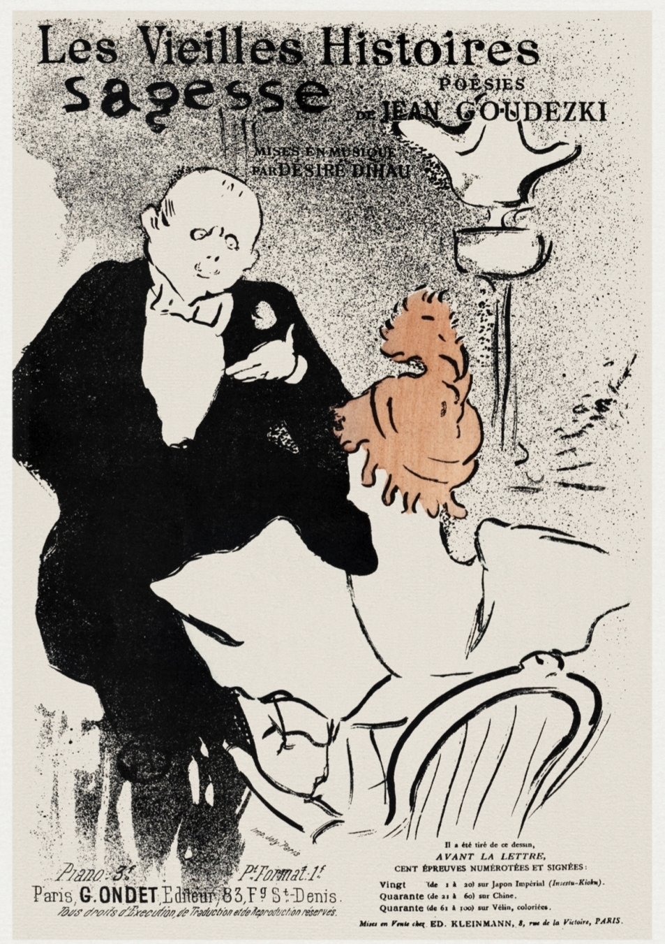 Henri De toulouse, Sagesse, A3, Mål 29,7 x 42 cm