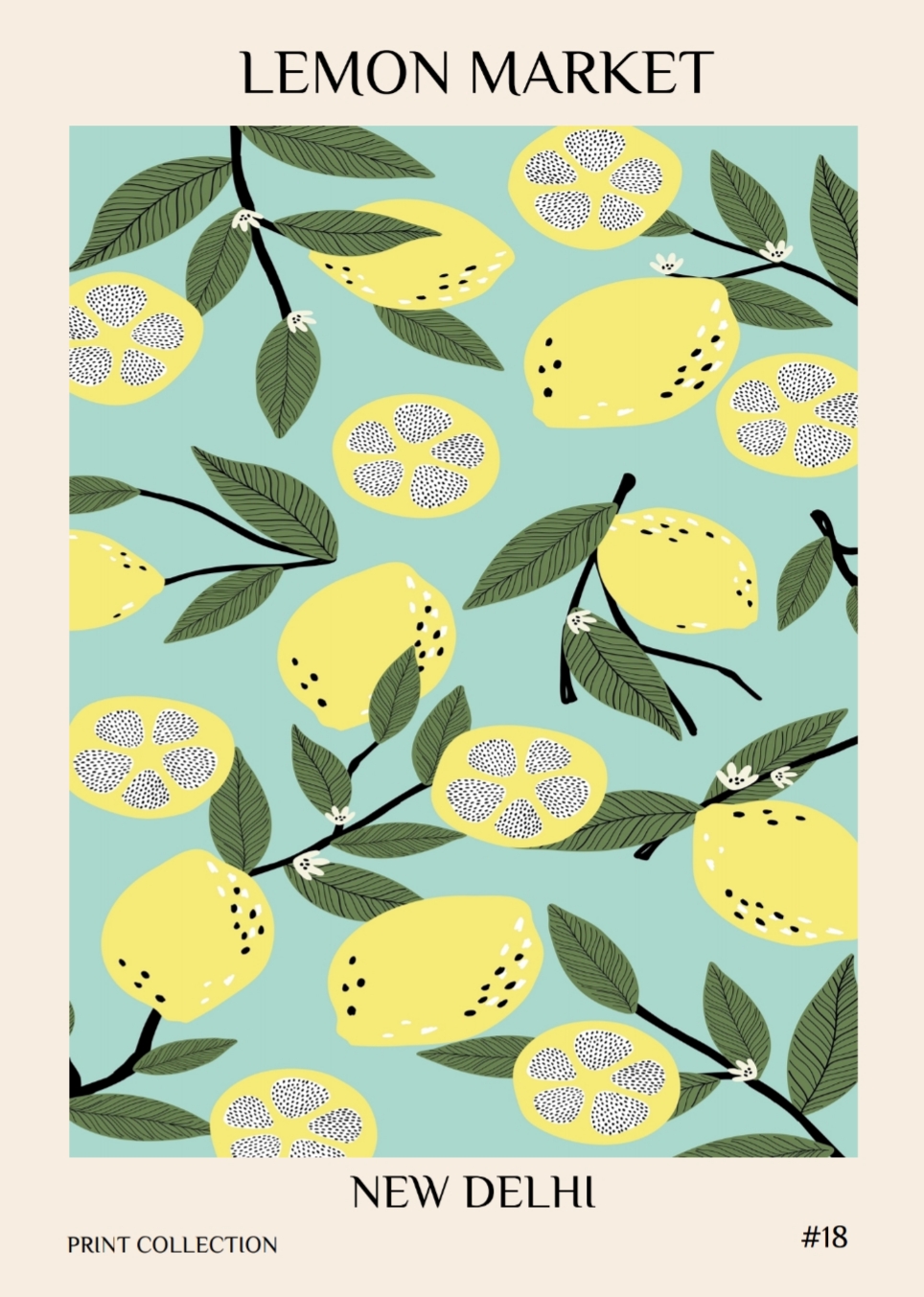 Lemon Market No.18, 50 x 70 cm plakat - Billede 2