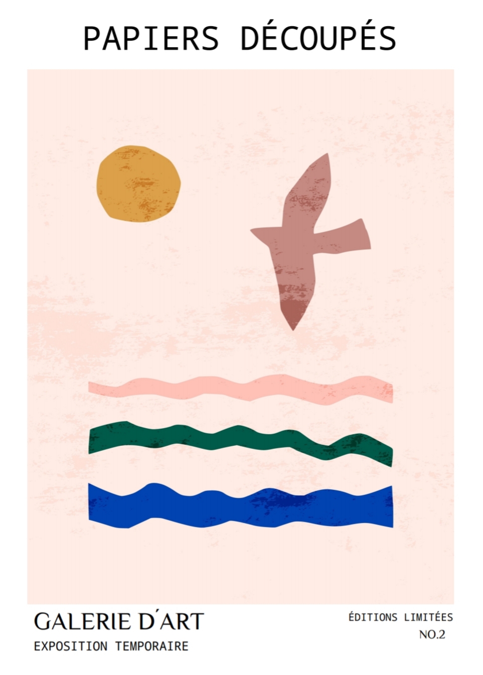 Papiers Découpés No. 2, 50 x 70 cm plakat - Billede 3