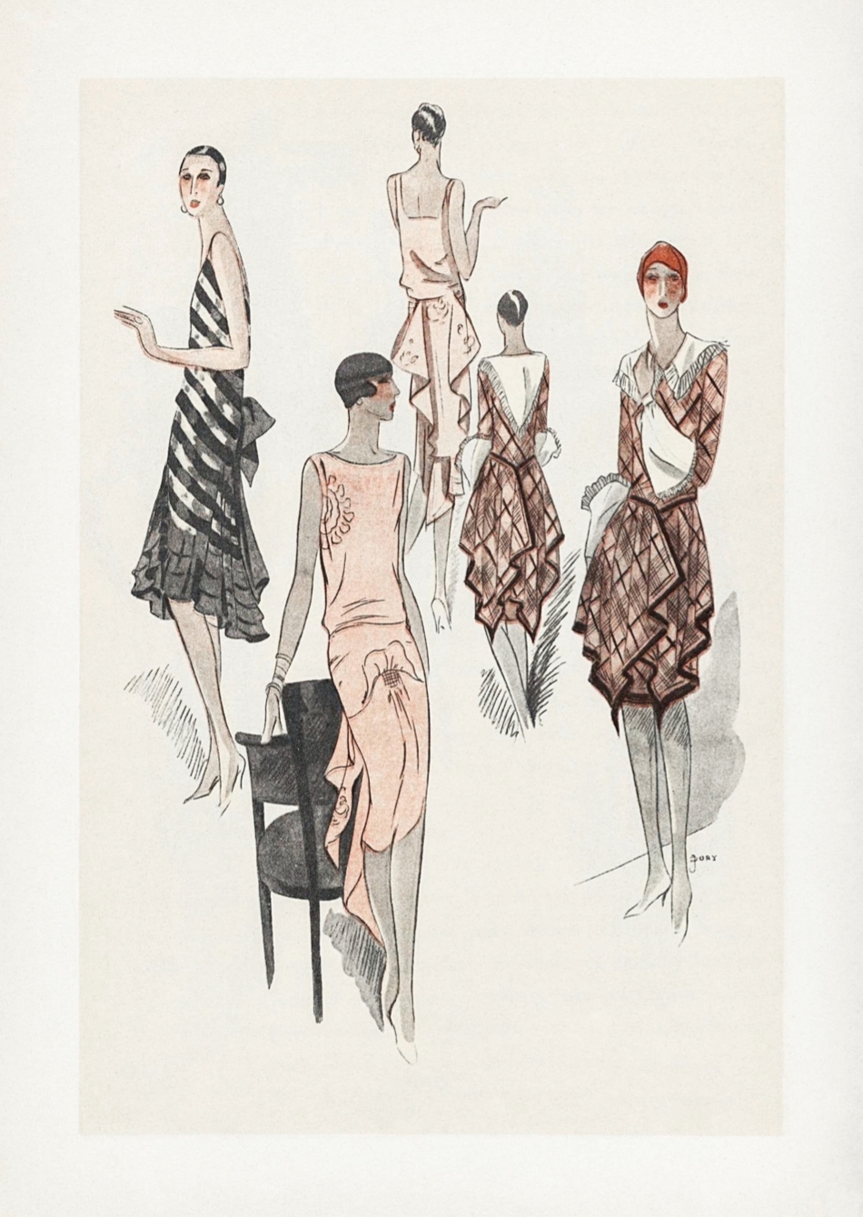 Féuillets de élégance Fémnine, 1928, No. 2, A3, Mål 29.7 x 42 cm.