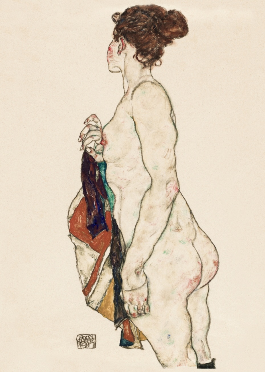 Egon Schiele, Naked woman, A4, 21 x 29.7cm