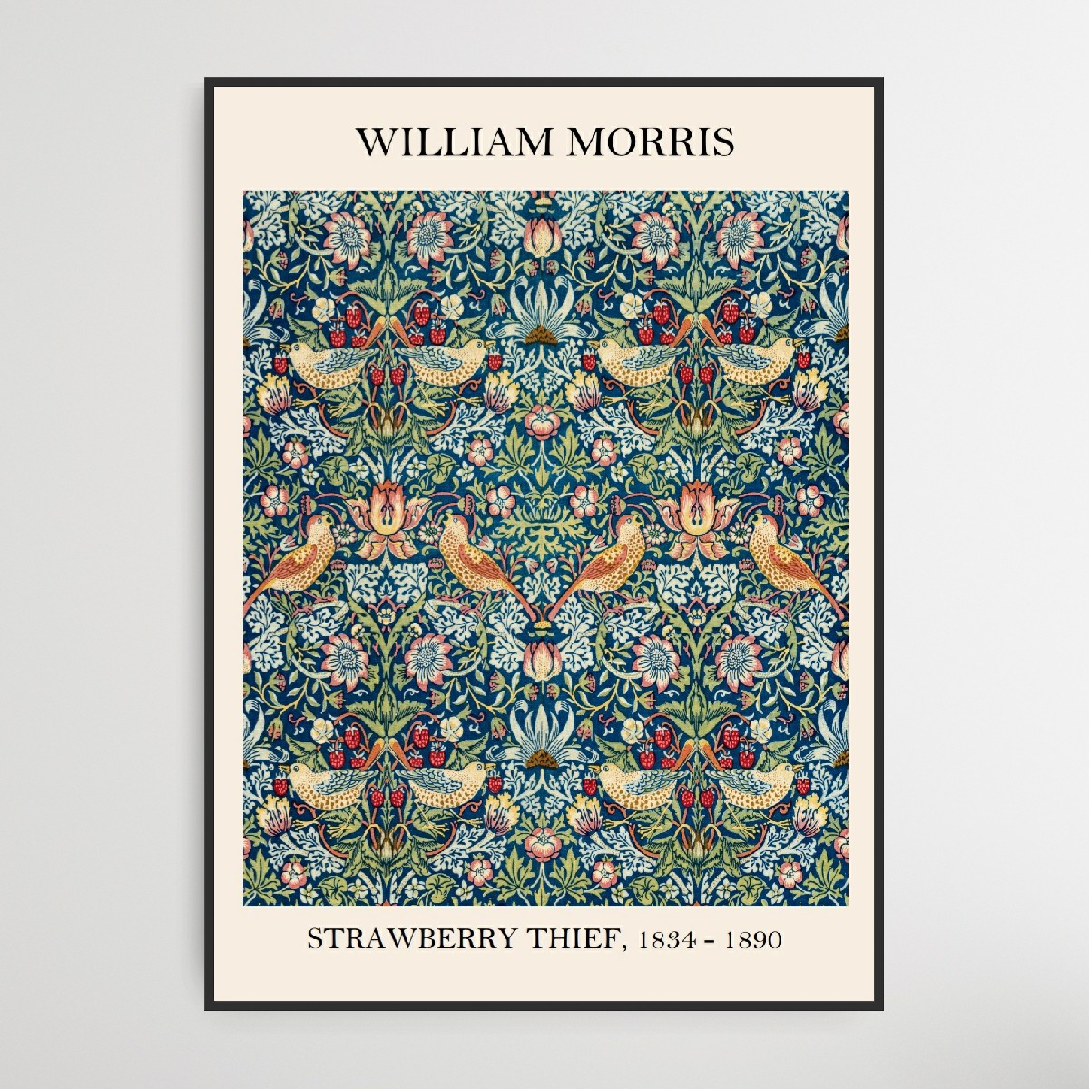 William Morris, Strawberry Thief, A4, 21 x 29.7cm