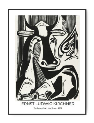 Ernst Ludwig Kirchner - The large Cow lying down, 70 x 100 cm