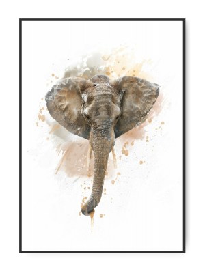 Elefant art, plakat Str. A3. Mål 29,7 x 42 cm. Trykt på 170 gram silk plakatpapir Eks. fragt Sendes indenfor 1-4 dage med GLS uden omdeling.
