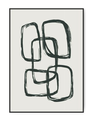 Black Lines No. 2, 50 x 70 cm plakat