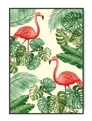 Jungle Flamingo, 50 x 70 cm plakat