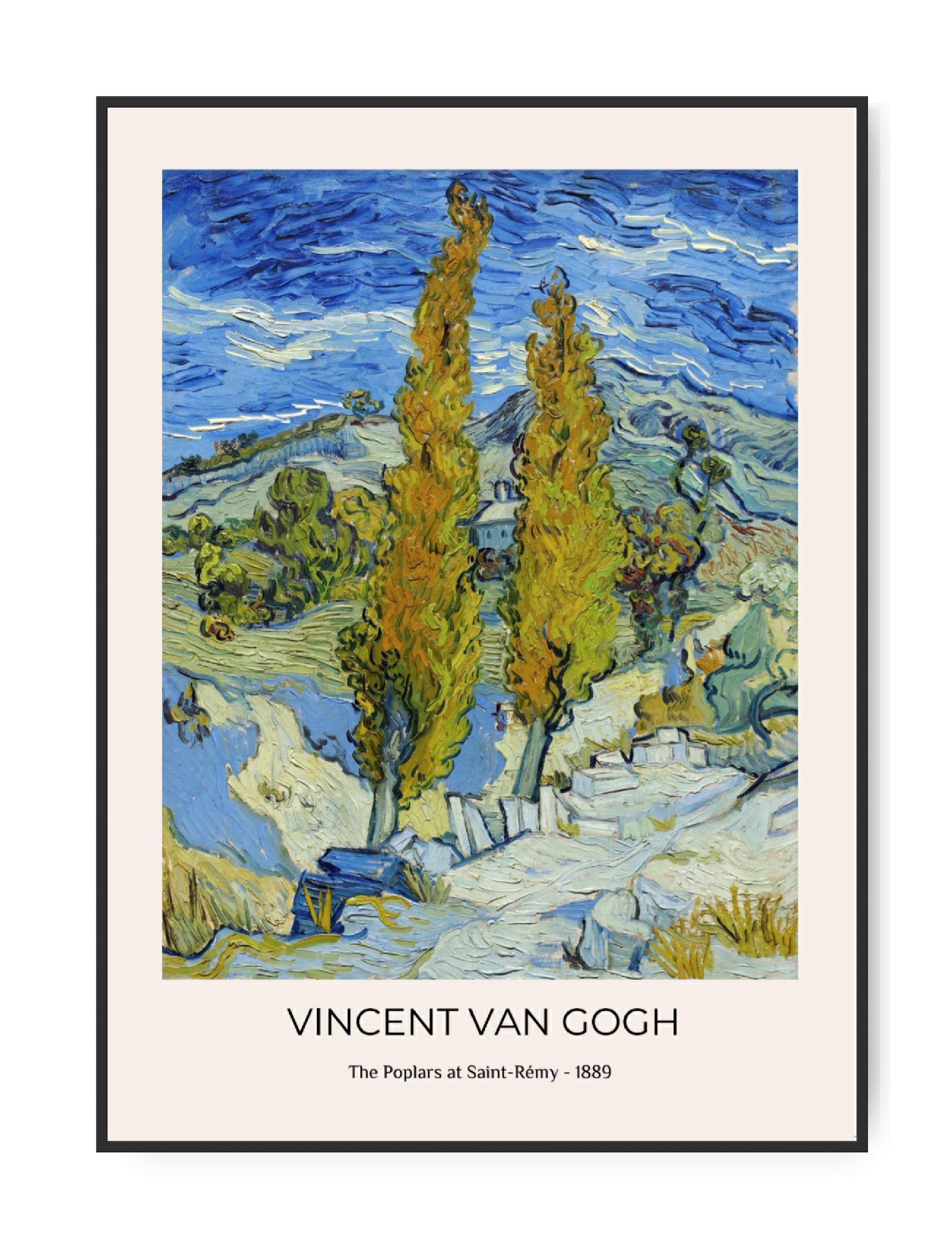 Van Gogh, The Poplars at Saint Remy 1889, 50 x 70 cm plakat