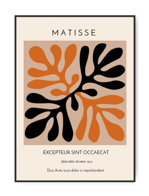 Henri Matisse, Sort orange No. 1, 50 x 70 cm plakat