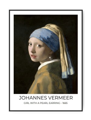 Johannes Vermeer, Girl with Pearl Earring, 50 x 70 cm plakat