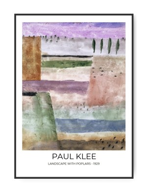 Paul Klee, Landscape with Poplars, 50 x 70 cm plakat