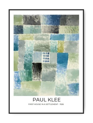 Paul Klee, First house in settlement, 50 x 70 cm plakat