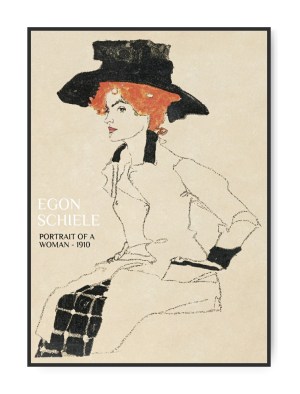 Egon Schiele, Potrait of a woman 3, 50 x 70 cm plakat
