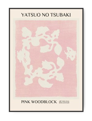 Pink woodblock, A3 29,7 x 42 cm plakat
