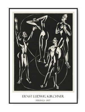 Ernst Ludwig Kirchner, - Feelings 1937, A4 21 x 30 cm plakat