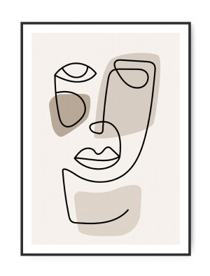 Beige face, A4 21 x 30 cm plakat