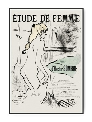 Etudé De Femme, A4 21 x 30 cm plakat