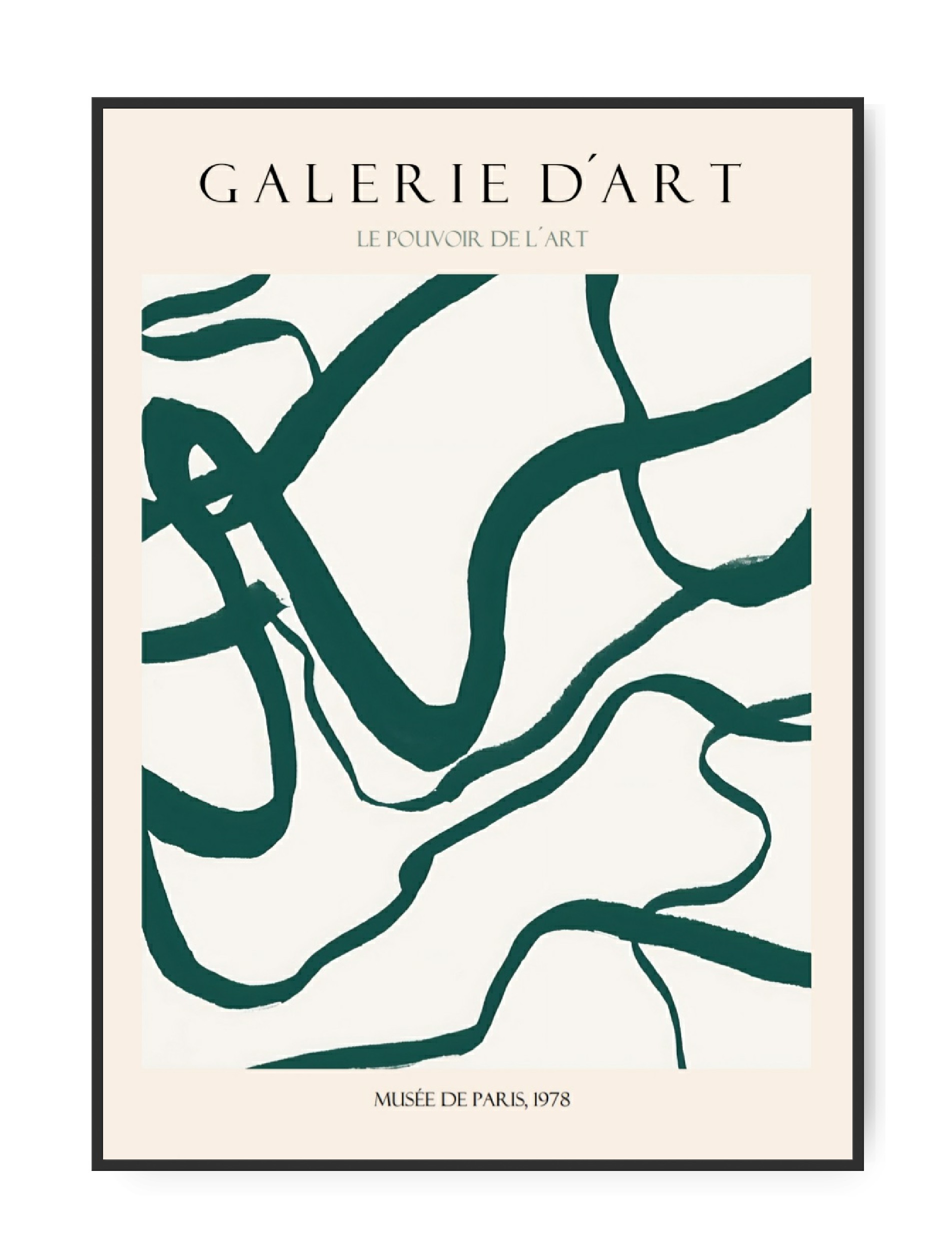 Galerie D´art, - Green Lines, A3 plakat