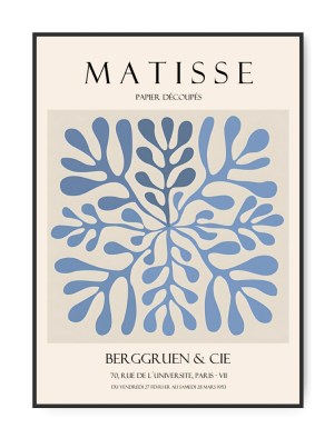 Henri Matisse, Berggruen & Cie blå, 50 x 70 cm plakat