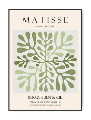 Henri Matisse, Berggruen & Cie grøn, 50 x 70 cm plakat