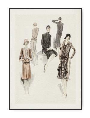 Féuillets De élégance Féminine 1928 No. 1, A3 30 x 42 cm plakat