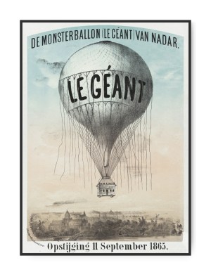 The Monster Balloon 1865, 50x70 cm plakat