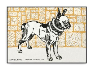 Moriz Jung, Pitbull Terrier,1912, A4 21 x 30 cm plakat