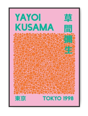 Pink, Yayoi Kusama - 50x70 cm plakat
