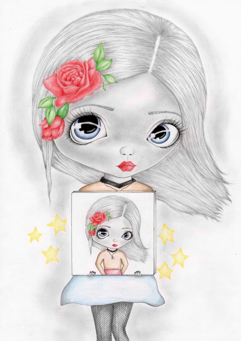 Stjernetegn Tvilling Pige, A3 30 x 42 cm - Billede 2
