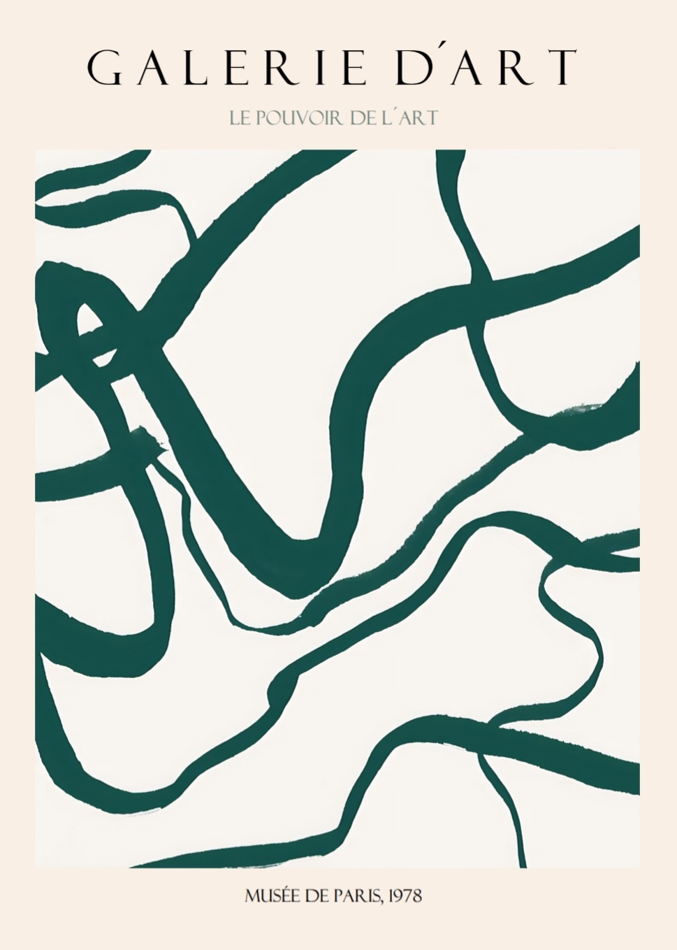 Galerie D´art, - Green Lines, A3 plakat - Billede 3