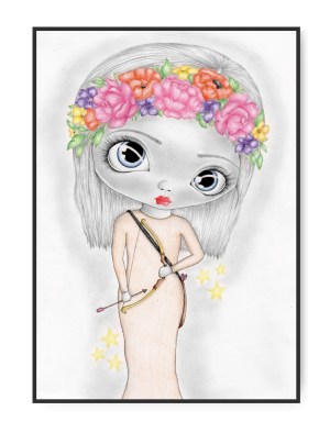 Stjernetegn Skytten Pige, A3 30 x 42 cm