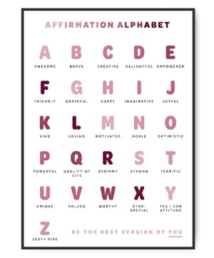 Abc lilla/rosa, A3 plakat