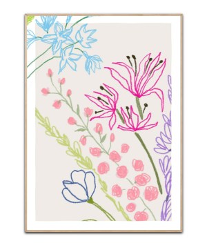 Colorful Garden no. 3 - 50x70 cm plakat