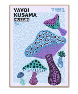 Mushroom Museum blå Ya yoi Kus ama - 50x70 cm plakat
