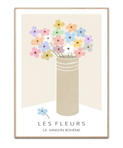 Les Fleurs Vase - 50x70 cm plakat