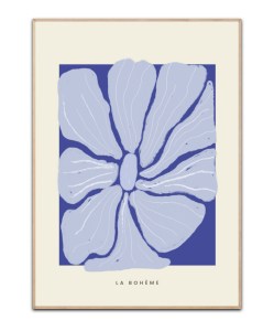 La Bohéme Blue flower, 50x70 cm plakat