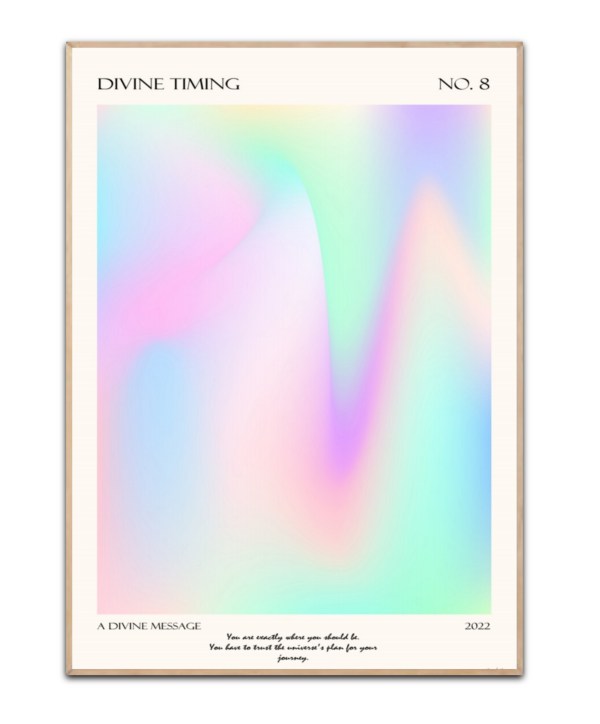 Divine message - Divine timing, 50x70 cm plakat