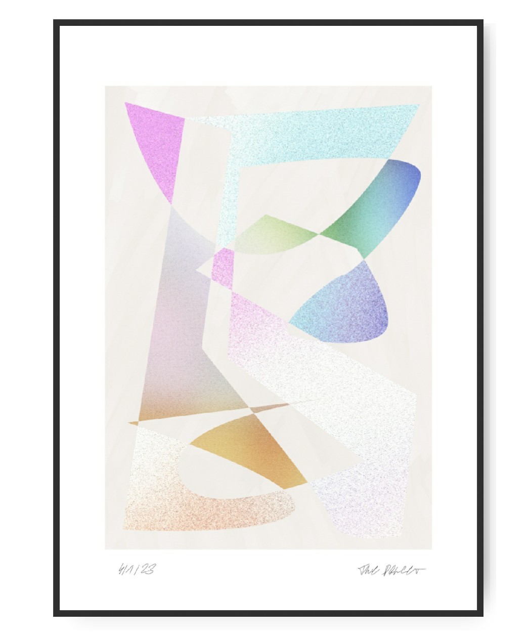 Ana & Yvy Pastel abstrakt no. 2 - 50x70 cm plakat - Billede 2