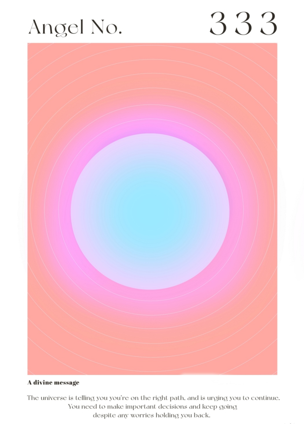 Angel No. 333, A3 plakat - Billede 2