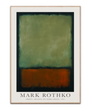 Mark Rothko, Green, orange on dark green 1963 - 50x70 cm